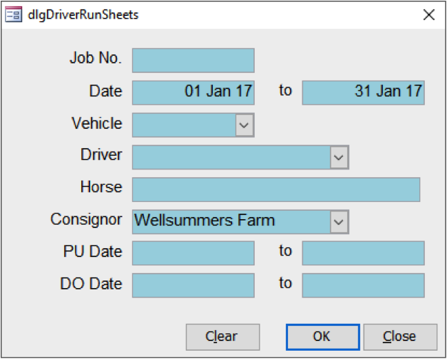 ms access query parameters