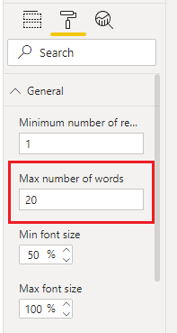 Adjusting the maximum number of words our word cloud will show. 