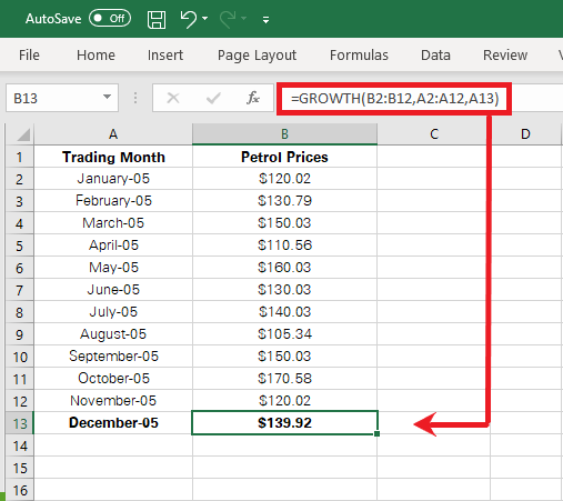 Using the GROWTH Function in Excel - Acuity Training