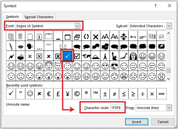 Inserting A Check Mark (Tick ) Symbol in Excel - Acuity Training