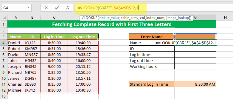 Selecting the Col_Ind_Num 