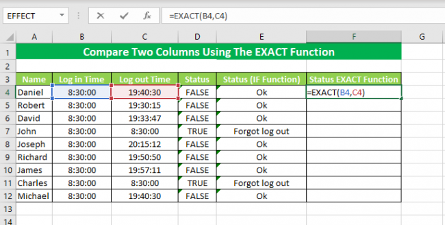 Compare Two Columns in Excel (Ultimate Guide!) - Acuity Training