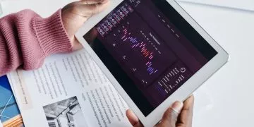 Image of graphing software on a tablet