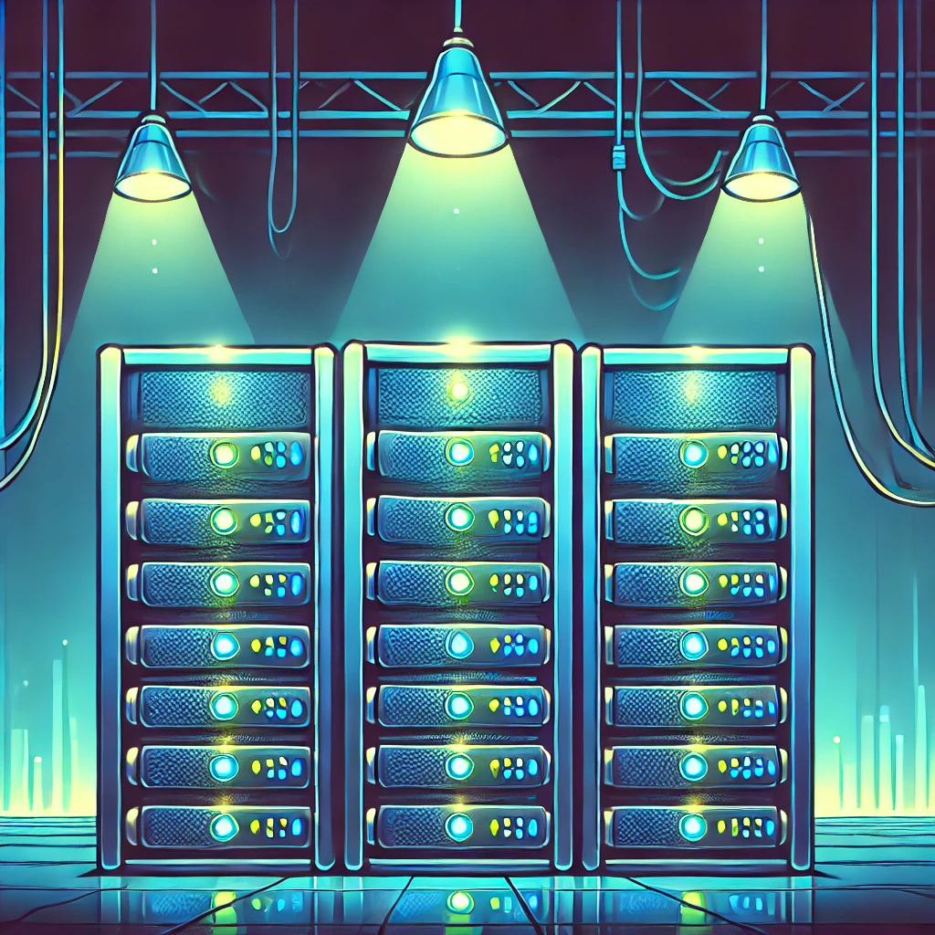 Cartoon showing file storage at an off-site location