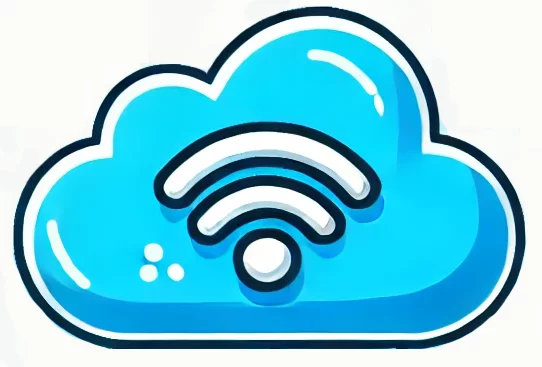 Cartoon showing a wifi symbol within a cloud