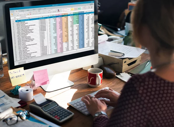 Person working at their desk